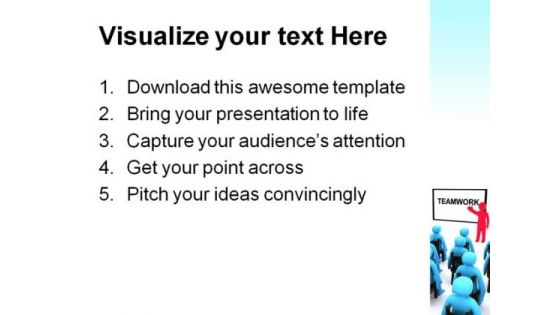 Teamwork Seminar01 Business PowerPoint Themes And PowerPoint Slides 0811