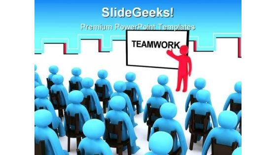 Teamwork Seminar01 Business PowerPoint Themes And PowerPoint Slides 0811