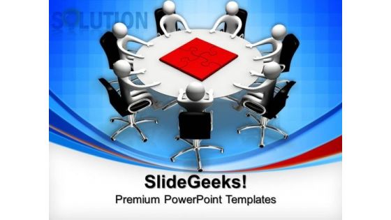 Teamwork Solution Puzzle Pieces Business PowerPoint Templates And PowerPoint Themes 0712