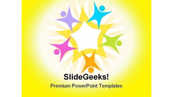 Teamwork Star Shapes PowerPoint Themes And PowerPoint Slides 0511