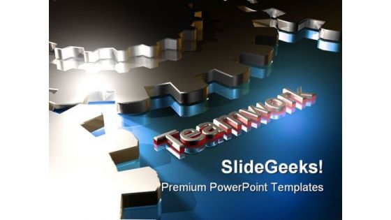 Teamwork With Gears Business PowerPoint Themes And PowerPoint Slides 0611 Teamwork With Gears Business PowerPoint Themes And PowerPoint Slides 0611