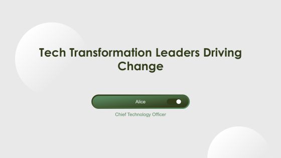 Tech Transformation Leaders Driving Change PPT Template AT