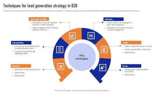 Techniques For Lead Generation Strategy In B2b Ppt Diagram Lists Pdf