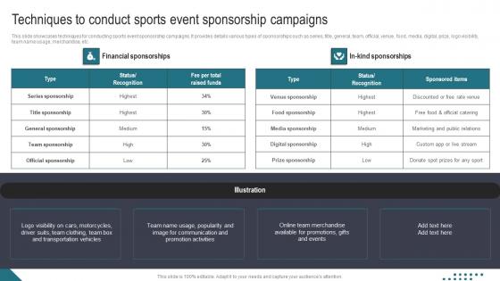 Techniques To Conduct Sports Event Athletic Activities Advertising Program Infographics Pdf