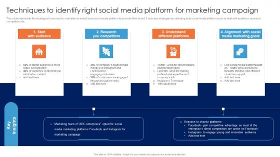 Techniques To Identify Right Social Media Platform For Guide For Data Driven Advertising Infographics Pdf