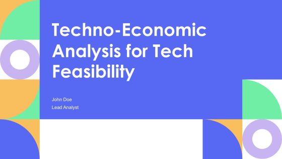 Techno Economic Analysis For Tech Feasibility PPT Template AT