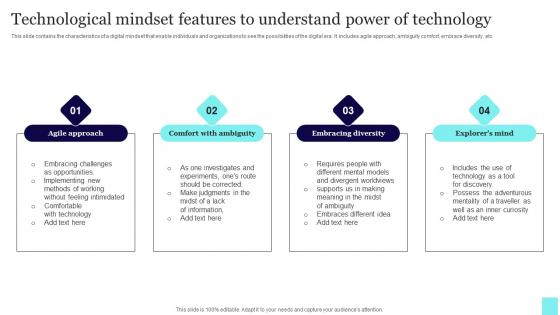 Technological Mindset Features To Understand Power Of Technology Background Pdf