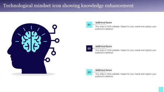 Technological Mindset Icon Showing Knowledge Enhancement Designs Pdf