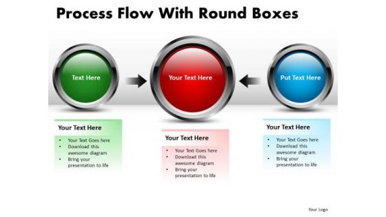 Technology Process Flow With Round Boxes PowerPoint Slides And Ppt Diagram Templates