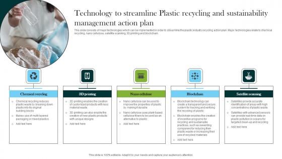 Technology To Streamline Plastic Recycling And Sustainability Management Action Elements Pdf