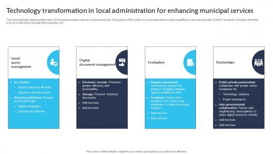 Technology Transformation In Local Administration For Enhancing Municipal Services Information pdf