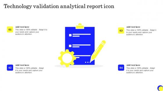 Technology Validation Analytical Report Icon Ppt Infographic Template Show Pdf