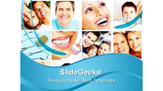 Teeth Collage Health PowerPoint Themes And PowerPoint Slides 0511