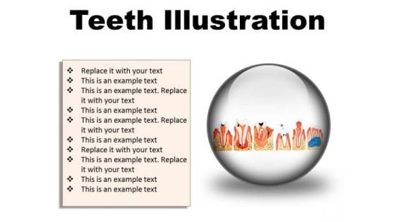 Teeth Illustration Dental PowerPoint Presentation Slides C