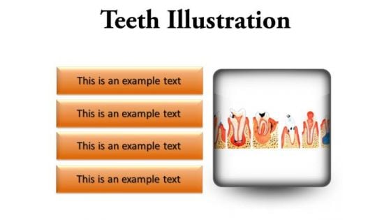 Teeth Illustration Dental PowerPoint Presentation Slides S