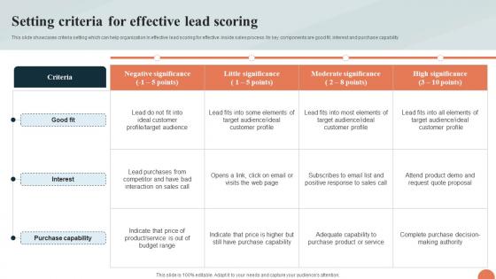 Telesales Strategy For Targeting Setting Criteria For Effective Lead Scoring Strategy SS V