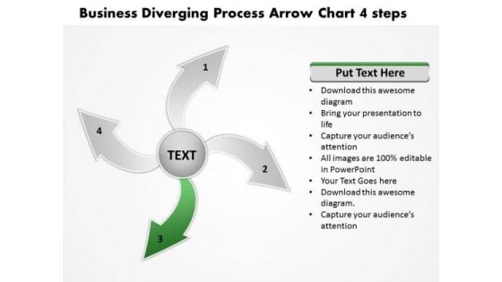 Templates Download Diverging Process Arrow Chart 4 Steps Ppt Cycle PowerPoint Slides