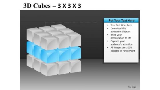 Templates For PowerPoint With Cube Diagrams