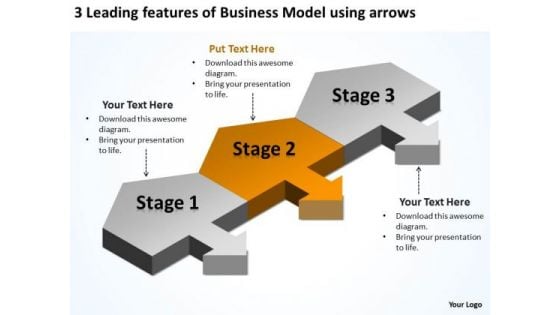 Templates Free Download Model Using Arrows Retail Business Plan PowerPoint Slides