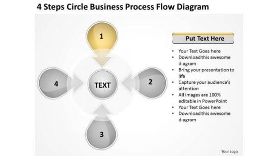 Templates Free Download Process Flow Diagram Personal Business Plan PowerPoint Slides