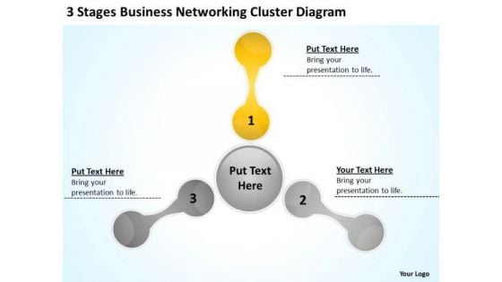 Templates Networking Cluster Diagram Example Of Small Business Plan PowerPoint