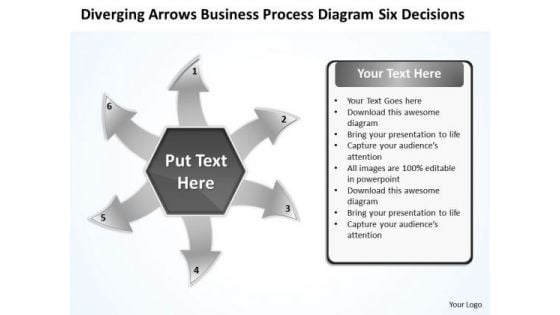 Templates Process Diagram Six Decisions Ppt Arrows Software PowerPoint