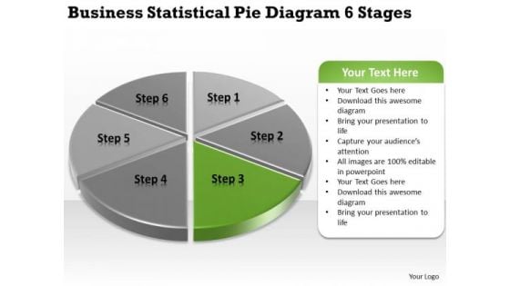 Templates Statistical Pie Diagram 6 Stages Show Me Business Plan PowerPoint