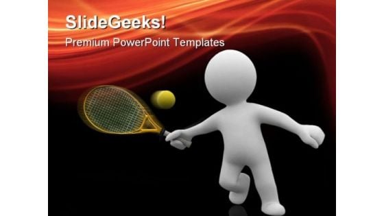 Tennis Sports PowerPoint Templates And PowerPoint Backgrounds 0311