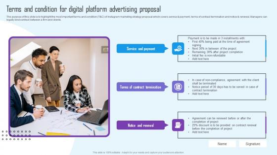 Terms And Condition For Digital Platform Advertising Proposal Themes Pdf