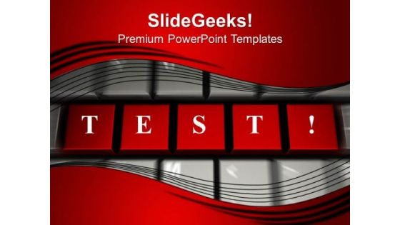Test Word On Keyboard Computer PowerPoint Templates And PowerPoint Themes 1112