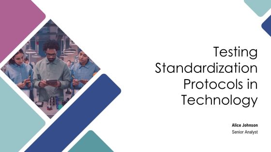 Testing Standardization Protocols In Technology PPT Mockup AT