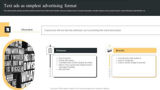 Text Ads As Simplest Advertising Comprehensive Guide For Paid Media Marketing Strategies Introduction Pdf