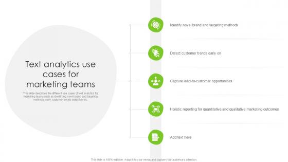 Text Analytics Use Cases For Marketing Teams PPT Sample SS Text Analytics Use Cases For Marketing Teams PPT Sample SS