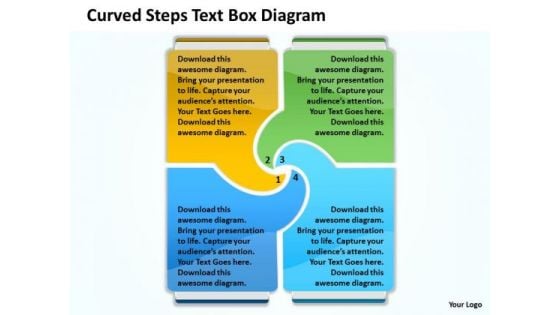 Text Box Diagram PowerPoint Templates 2010 Radial