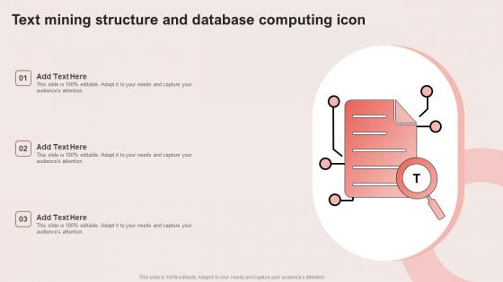 Text Mining Structure And Database Computing Icon Template Pdf