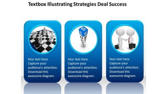 Textbox Illustrating Strategies Deal Success Chiropractic Business Plan PowerPoint Templates