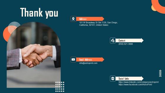 Thank You Astroprint Capital Raising Pitch Deck Topics Pdf