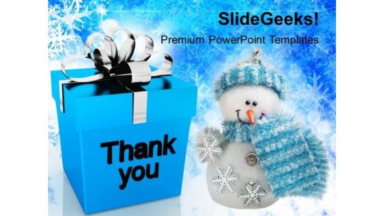 Thank You Christmas Presents Festival PowerPoint Templates Ppt Backgrounds For Slides 1112