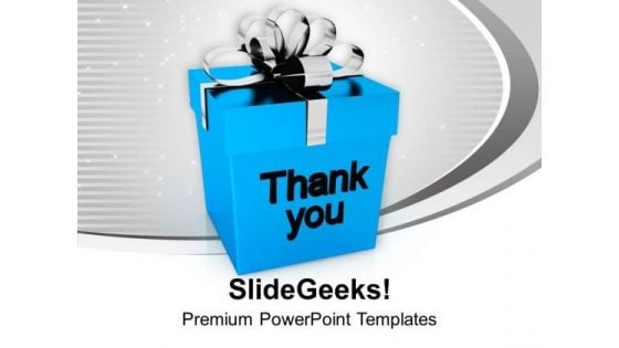 Thank You Gift Box Design PowerPoint Templates Ppt Backgrounds For Slides 0113