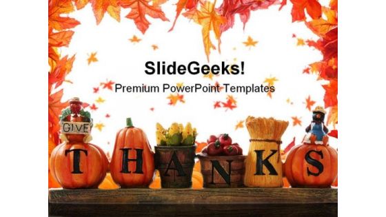 Thanks Giving Nature PowerPoint Template 0610