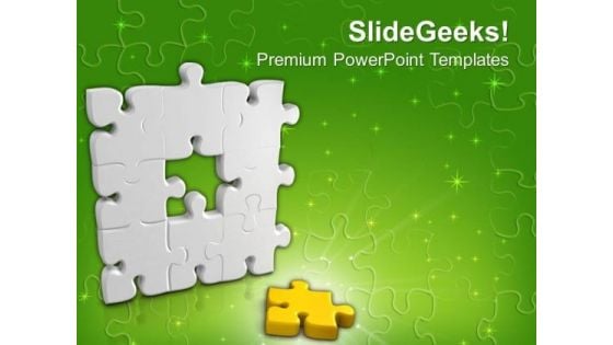 The Center Part Of Puzzle PowerPoint Templates Ppt Backgrounds For Slides 0113