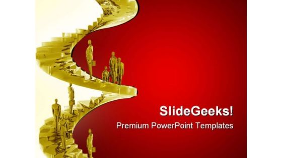 The Corporate Ladder Leadership PowerPoint Themes And PowerPoint Slides 0711