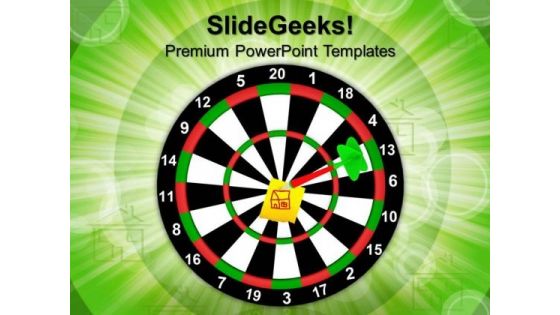 The Darts Hit The Target House PowerPoint Templates And PowerPoint Themes 1012