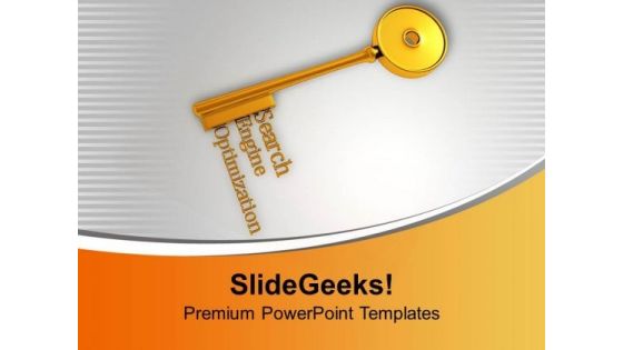 The Key To Seo Business Success PowerPoint Templates Ppt Backgrounds For Slides 0313