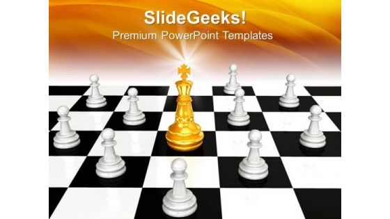 The King Leadership PowerPoint Templates And PowerPoint Themes 0812