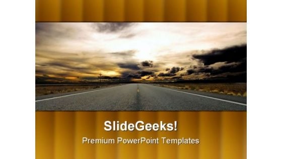 The Road Forward Nature PowerPoint Templates And PowerPoint Backgrounds 0811