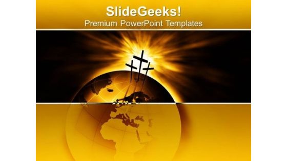 The Three Crosses Christian PowerPoint Templates And PowerPoint Themes 0712