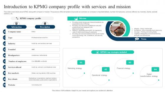The Ultimate Guide To KPMG Introduction To KPMG Company Profile With Services Strategy SS V The Ultimate Guide To KPMG Introduction To KPMG Company Profile With Services Strategy SS V