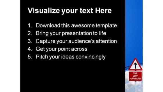 The Way Forward Signpost Symbol PowerPoint Themes And PowerPoint Slides 0911