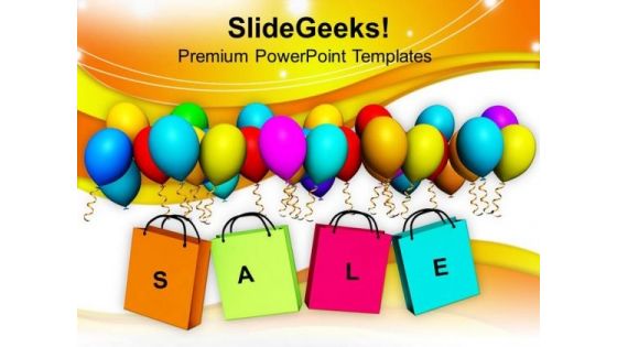 Theme Of Sale With Shopping Bags PowerPoint Templates Ppt Backgrounds For Slides 0713